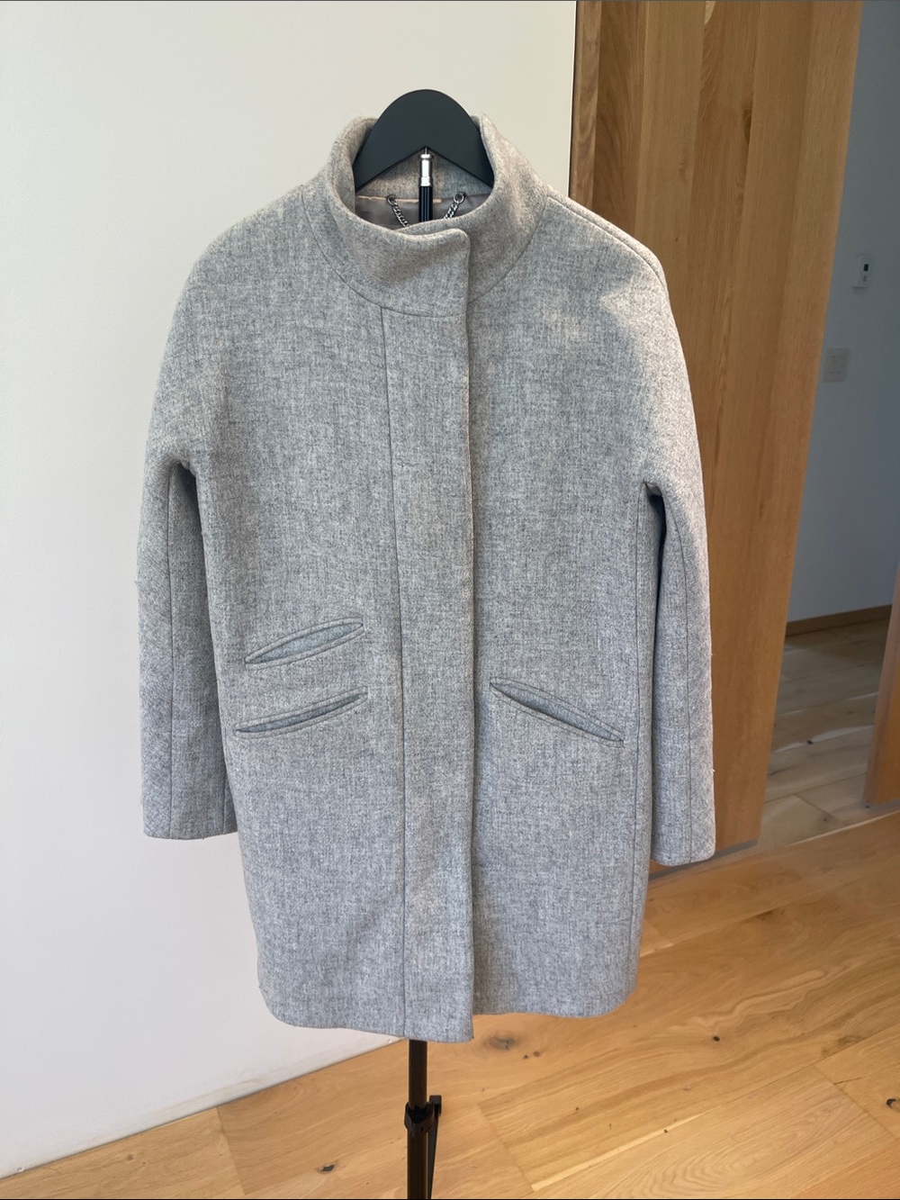 J. Crew Light Gray Wool Cocoon Coat